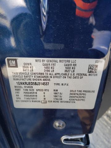 Photo 14 from auction – 2011 CHEVROLET TRAVERSE L with VIN 1GNKRJED5BJ314537