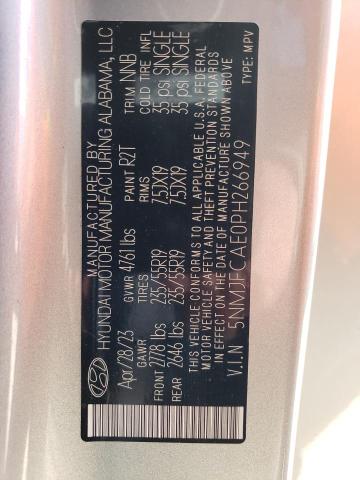 Photo 14 from auction – 2023 HYUNDAI TUCSON SEL with VIN 5NMJFCAE0PH266949
