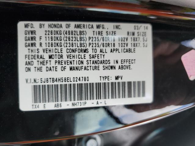 Photo 14 from auction – 2014 ACURA RDX TECHNO with VIN 5J8TB4H58EL024780