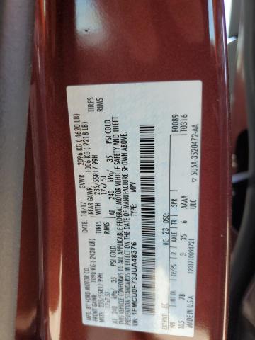 Photo 14 from auction – 2018 FORD ESCAPE S with VIN 1FMCU0F73JUA48376