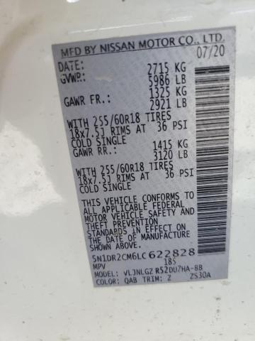 Photo 14 from auction – 2020 NISSAN PATHFINDER with VIN 5N1DR2CM6LC622828
