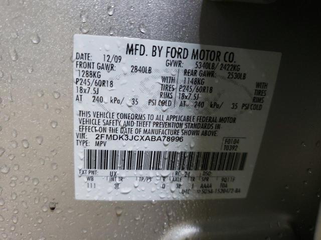 Photo 14 from auction – 2010 FORD EDGE SEL with VIN 2FMDK3JCXABA78996