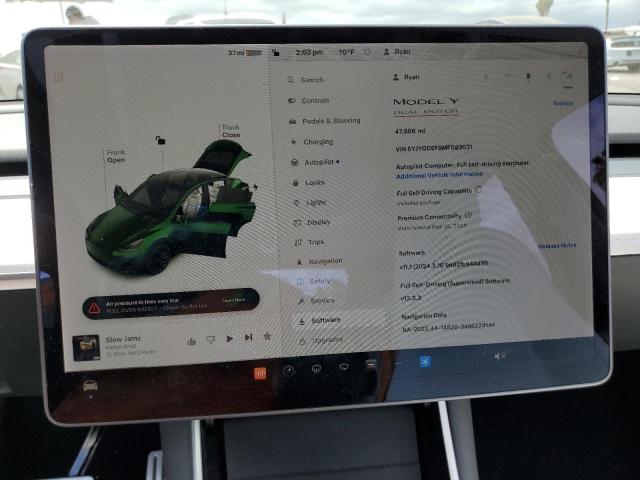 Photo 9 from auction – 2021 TESLA MODEL Y with VIN 5YJYGDEF9MF093031