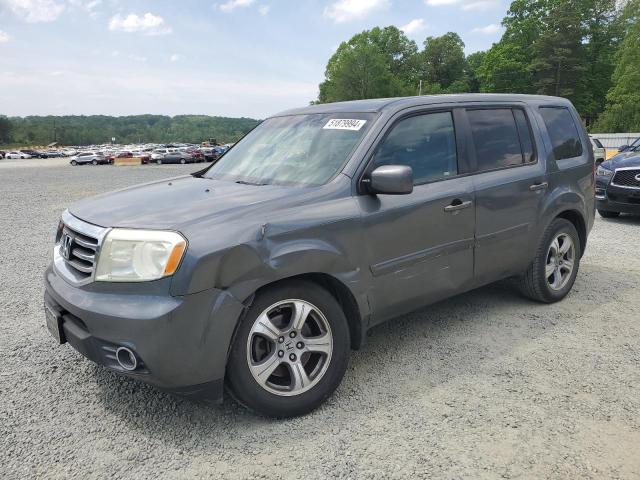 HONDA PILOT EXL 2012 with VIN 5FNYF3H53CB016654 - Photo from auction