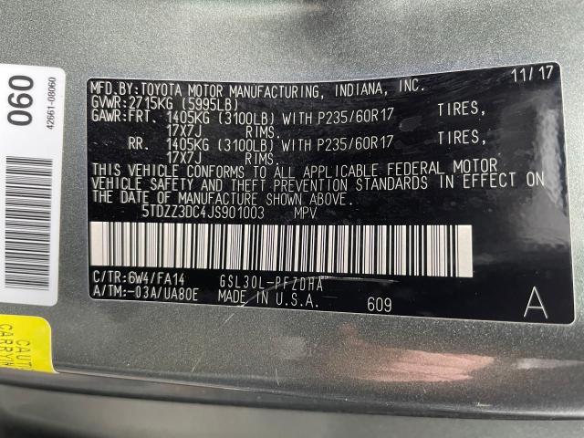 Photo 10 from auction – 2018 TOYOTA SIENNA L with VIN 5TDZZ3DC4JS901003