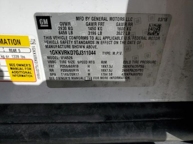 Photo 14 from auction – 2016 GMC ACADIA SLT with VIN 1GKKVRKD7GJ311044