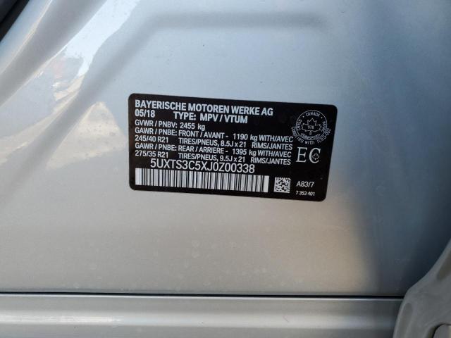 Photo 14 from auction – 2018 BMW X3 XDRIVEM with VIN 5UXTS3C5XJ0Z00338