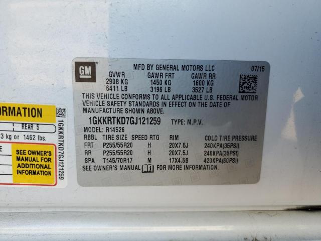 Photo 14 from auction – 2016 GMC ACADIA DEN with VIN 1GKKRTKD7GJ121259