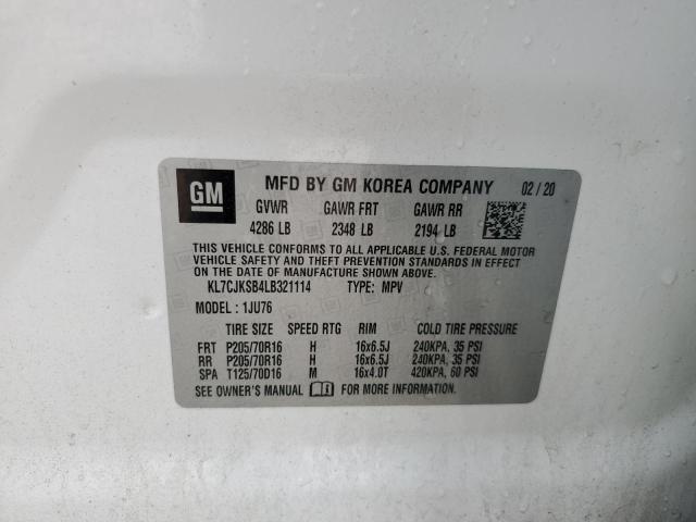 Photo 14 from auction – 2020 CHEVROLET TRAX LS with VIN KL7CJKSB4LB321114