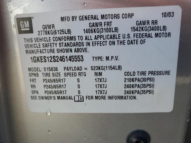 Photo 14 from auction – 2004 GMC ENVOY XUV with VIN 1GKES12S246145553