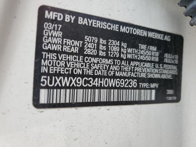 Photo 14 from auction – 2017 BMW X3 XDRIVE2 with VIN 5UXWX9C34H0W69236