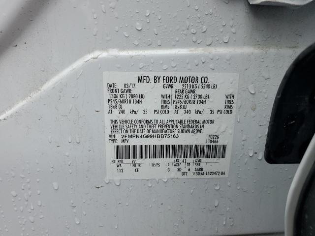 Photo 14 from auction – 2017 FORD EDGE SE with VIN 2FMPK4G99HBB75163