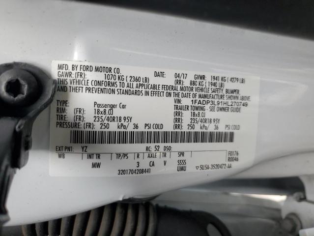 Photo 14 from auction – 2017 FORD FOCUS ST with VIN 1FADP3L91HL270749