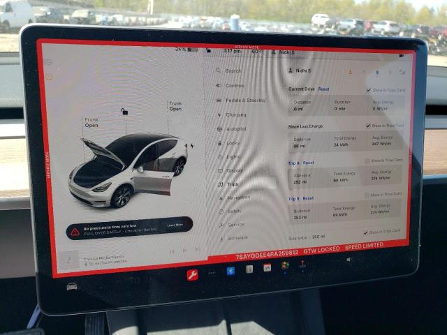 Photo 9 from auction – 2024 TESLA MODEL Y with VIN 7SAYGDEE4RA259812