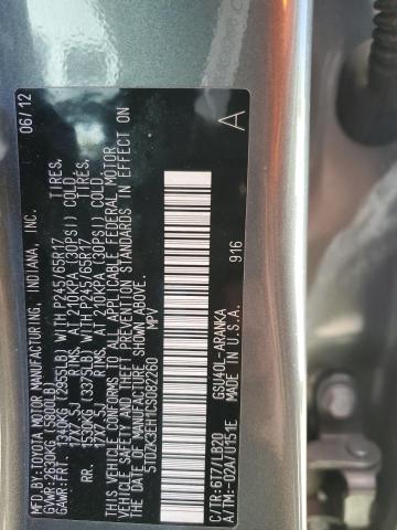 Photo 14 from auction – 2012 TOYOTA HIGHLANDER with VIN 5TDZK3EH1CS082260