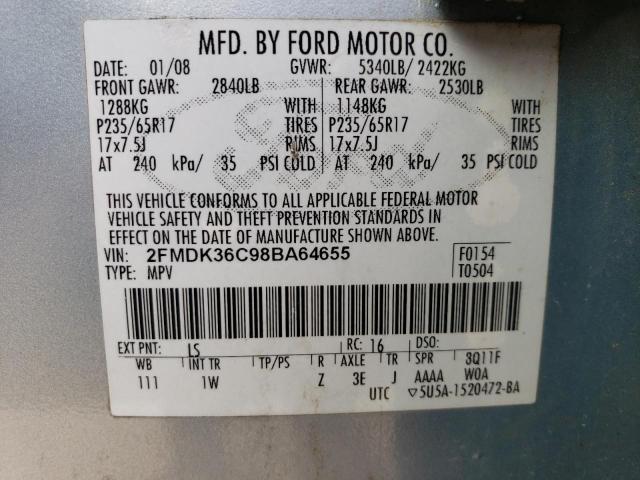Photo 14 from auction – 2008 FORD EDGE SE with VIN 2FMDK36C98BA64655