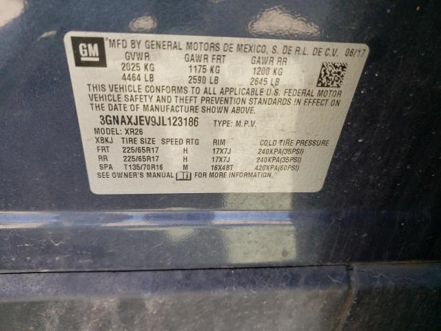 Photo 14 from auction – 2018 CHEVROLET EQUINOX LT with VIN 3GNAXJEV9JL123186