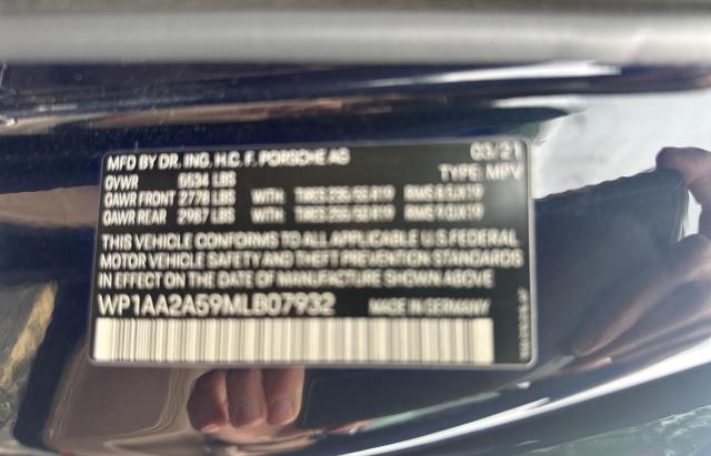 Photo 10 from auction – 2021 PORSCHE MACAN with VIN WP1AA2A59MLB07932