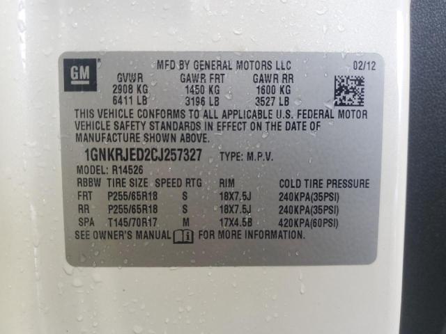 Photo 14 from auction – 2012 CHEVROLET TRAVERSE L with VIN 1GNKRJED2CJ257327