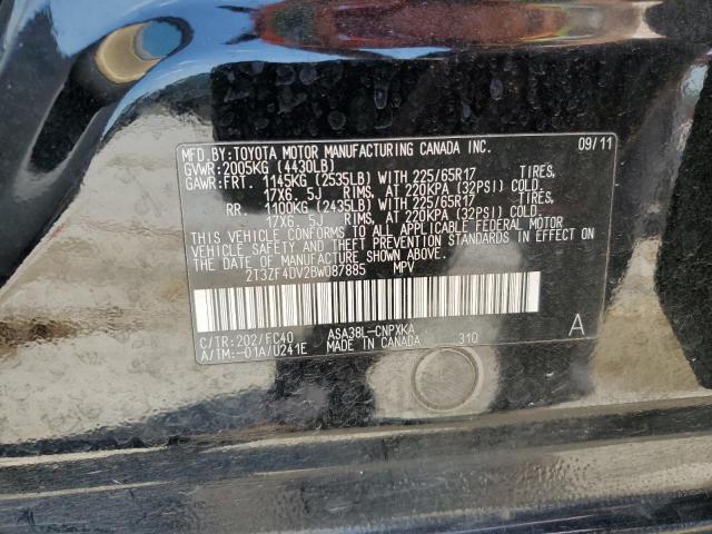 Photo 14 from auction – 2011 TOYOTA RAV4 with VIN 2T3ZF4DV2BW087885