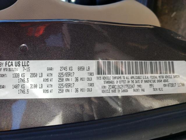 Photo 14 from auction – 2015 CHRYSLER TOWN & COU with VIN 2C4RC1BG2FR753347