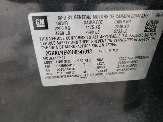 Photo 14 from auction – 2017 GMC TERRAIN SL with VIN 2GKALNEK9H6347918