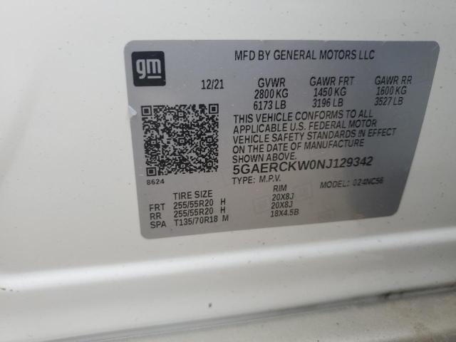 Photo 14 from auction – 2022 BUICK ENCLAVE PR with VIN 5GAERCKW0NJ129342