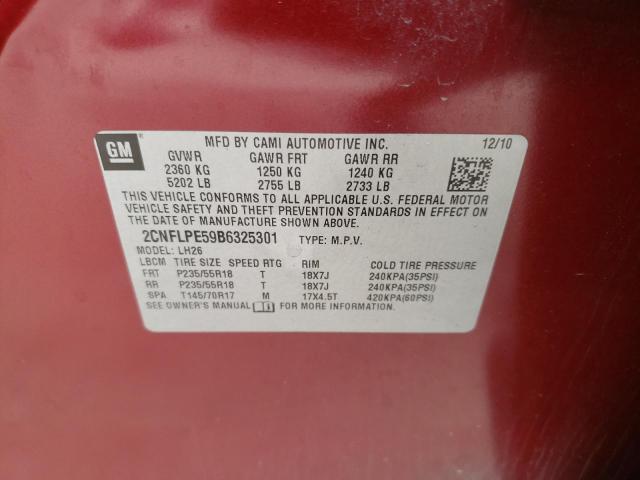 Photo 14 from auction – 2011 CHEVROLET EQUINOX LT with VIN 2CNFLPE59B6325301