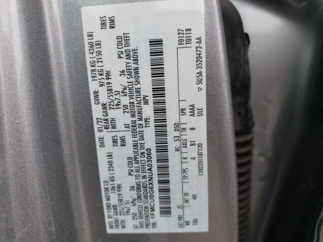 Photo 14 from auction – 2022 FORD ESCAPE SE with VIN 1FMCU0G6XNUA03060