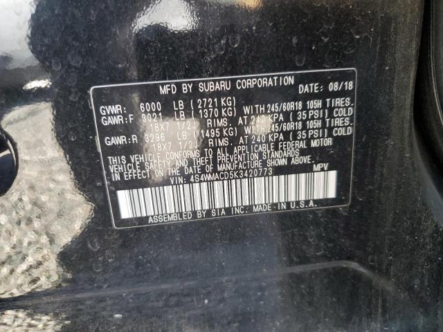 Photo 14 from auction – 2019 SUBARU ASCENT PRE with VIN 4S4WMACD5K3420773