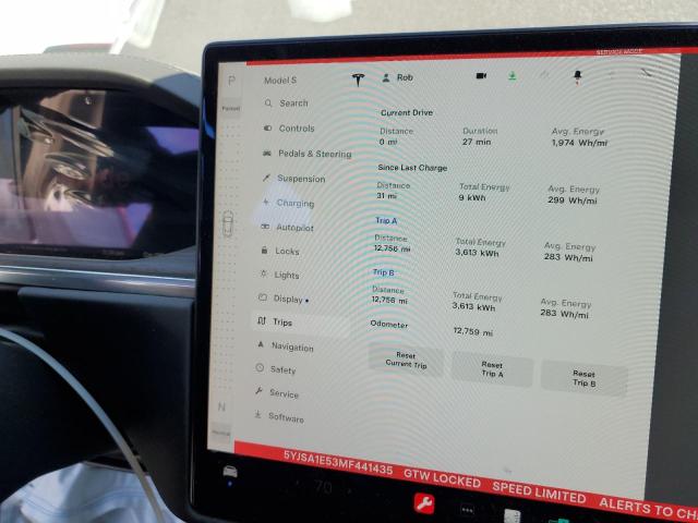 Снимка 9 от търг – 2021 TESLA MODEL S с VIN 5YJSA1E53MF441435