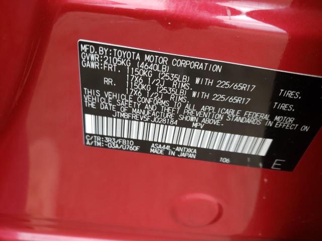 Photo 14 from auction – 2015 TOYOTA RAV4 LE with VIN JTMBFREV5FJ028184
