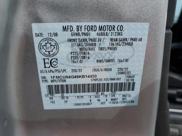 Photo 14 from auction – 2009 FORD ESCAPE LIM with VIN 1FMCU94G49KB14450