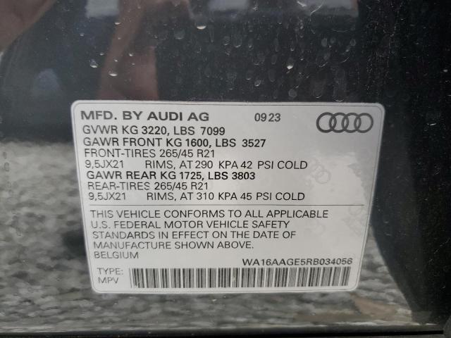 Photo 14 from auction – 2024 AUDI Q8 E-TRON with VIN WA16AAGE5RB034056