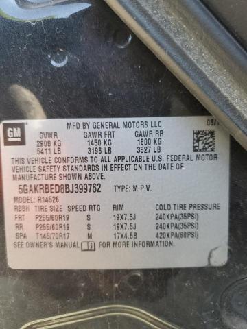 Photo 14 from auction – 2011 BUICK ENCLAVE CX with VIN 5GAKRBED8BJ399762