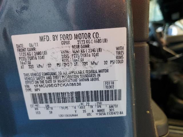 Photo 14 from auction – 2012 FORD ESCAPE LIM with VIN 1FMCU9EG7CKA08838