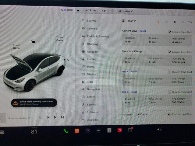 Photo 9 from auction – 2021 TESLA MODEL Y with VIN 5YJYGDED0MF114069