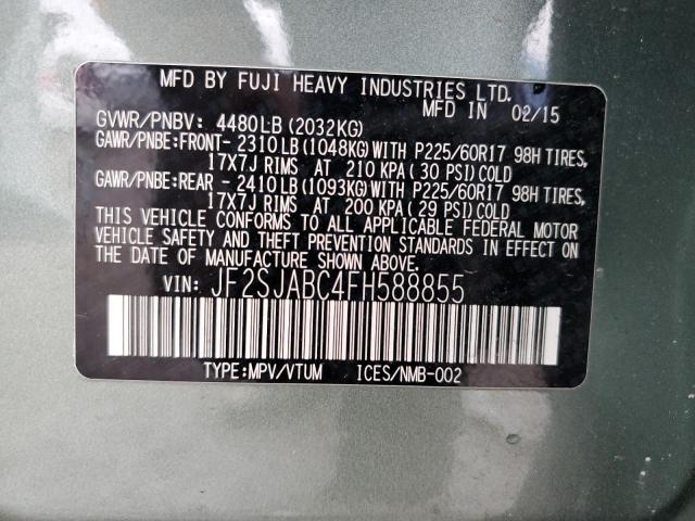 Photo 14 from auction – 2015 SUBARU FORESTER 2 with VIN JF2SJABC4FH588855