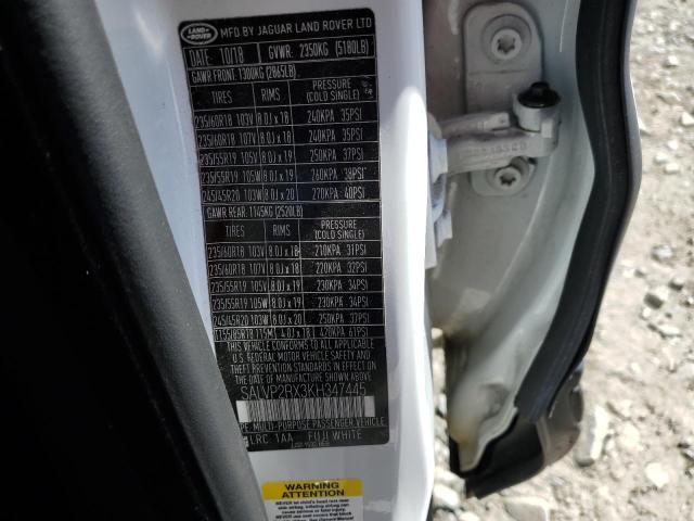 Photo 14 from auction – 2019 LAND ROVER RANGE ROVE with VIN SALVP2RX3KH347445