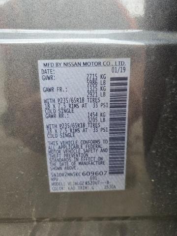 Photo 14 from auction – 2019 NISSAN PATHFINDER with VIN 5N1DR2MN5KC609607