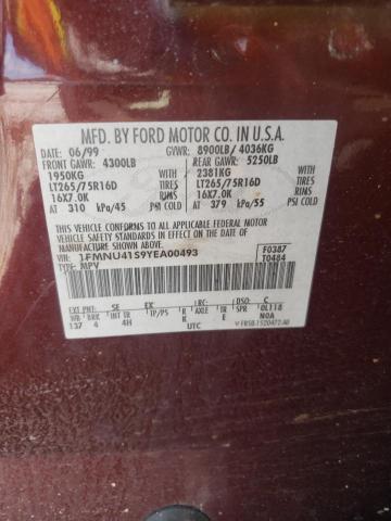 Photo 14 from auction – 2000 FORD EXCURSION with VIN 1FMNU41S9YEA00493