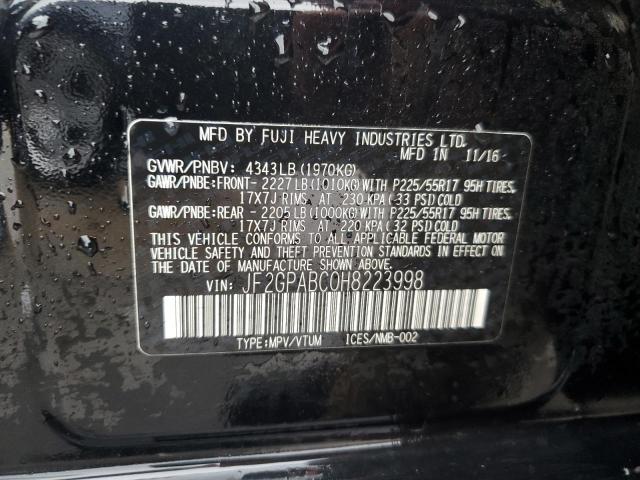Photo 14 from auction – 2017 SUBARU CROSSTREK with VIN JF2GPABC0H8223998