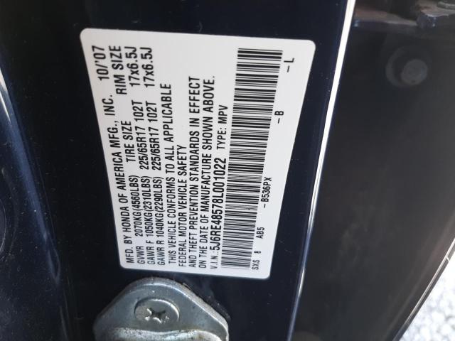 Photo 14 from auction – 2008 HONDA CR-V EX with VIN 5J6RE48578L001022