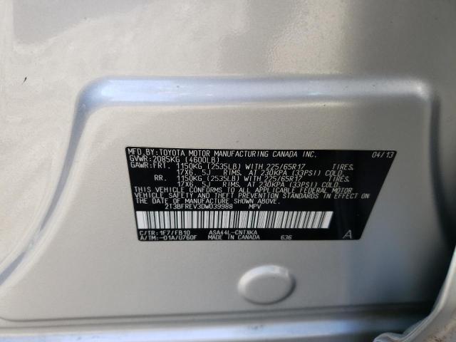 Photo 14 from auction – 2013 TOYOTA RAV4 LE with VIN 2T3BFREV3DW039988