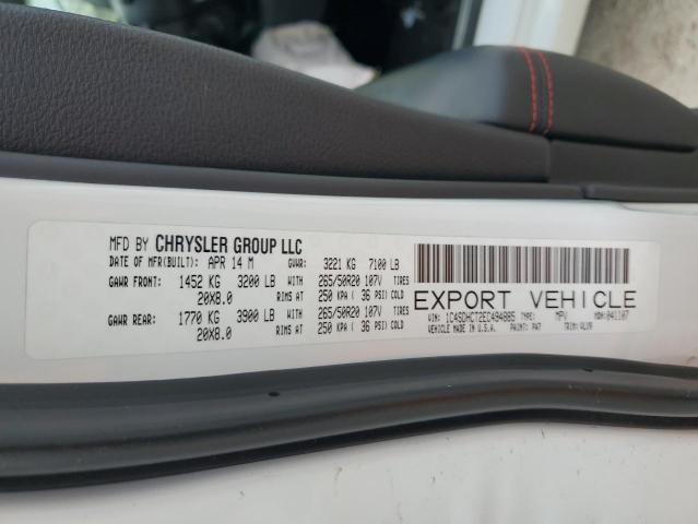 Photo 14 from auction – 2014 DODGE DURANGO R/ with VIN 1C4SDHCT2EC494885