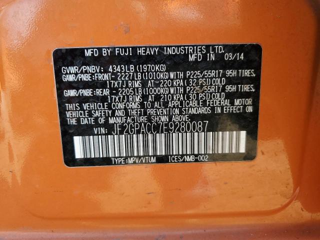 Photo 14 from auction – 2014 SUBARU XV CROSSTR with VIN JF2GPACC7E9280087