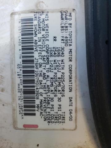 Photo 14 from auction – 2000 LEXUS RX 300 with VIN JT6HF10U7Y0143928