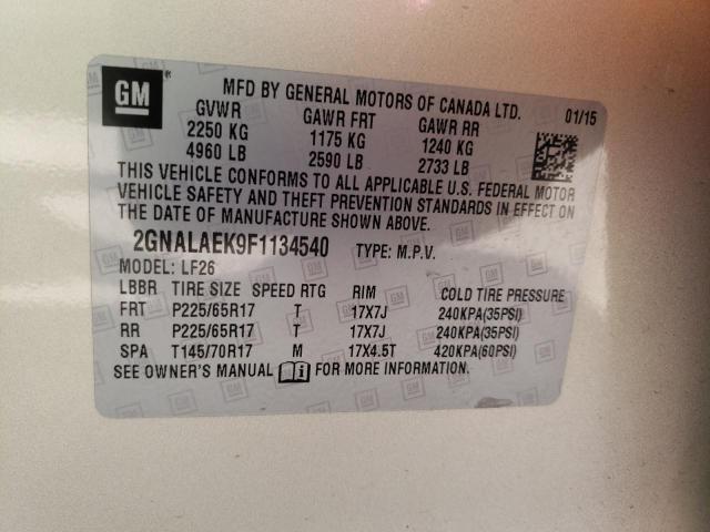 Photo 14 from auction – 2015 CHEVROLET EQUINOX LS with VIN 2GNALAEK9F1134540