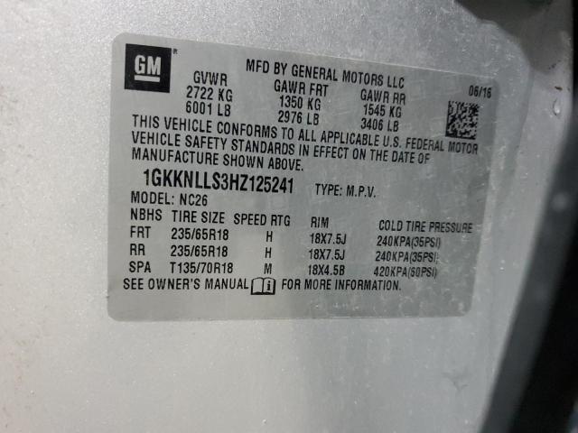 Photo 14 from auction – 2017 GMC ACADIA SLE with VIN 1GKKNLLS3HZ125241