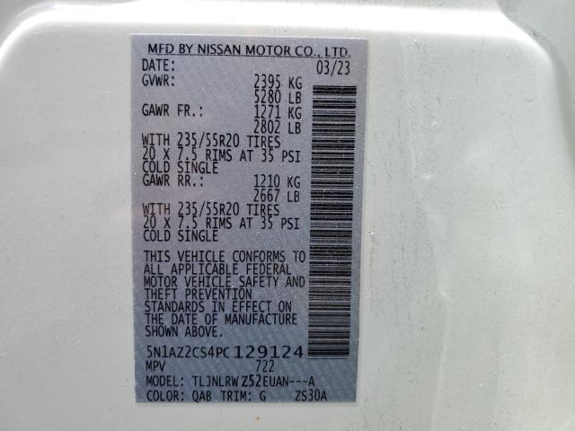 Photo 14 from auction – 2023 NISSAN MURANO SL with VIN 5N1AZ2CS4PC129124